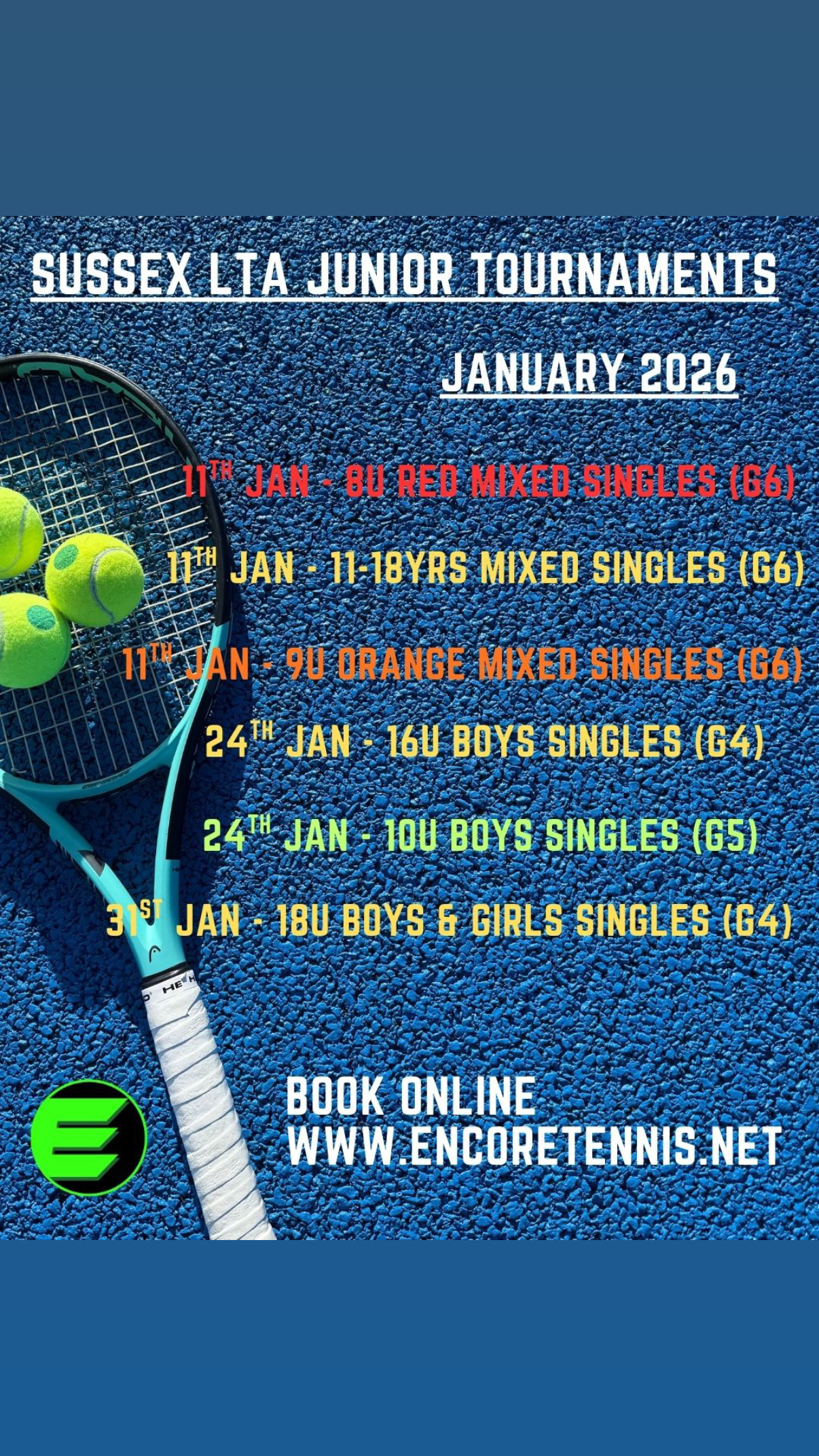 January Junior LTA Competitions